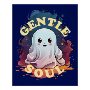 Gentle Soul Kawaii Ghost Poster