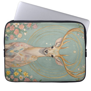 Gentle Spirit: A Pastel Deer Laptop Sleeve