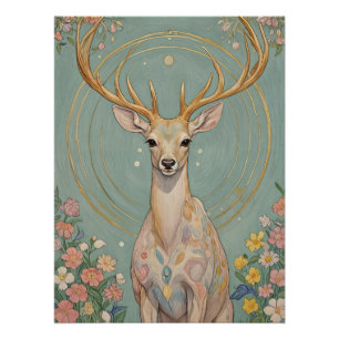 Gentle Spirit: A Pastel Deer Poster