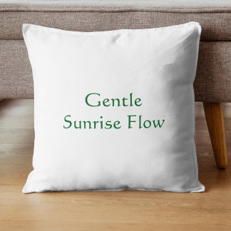 Gentle Sunrise Flow Modern Script Cushion