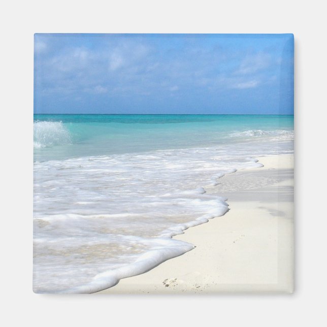 Gentle Surf White Sand Beach Magnet (Front)
