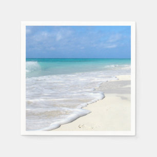 Gentle Surf White Sand Beach Napkin
