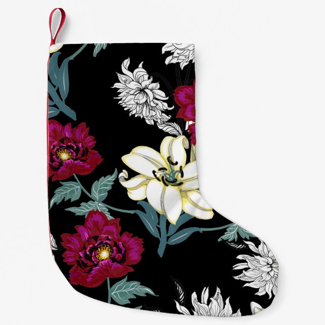 Gentle Tropical: Summer Mood Watercolor Small Christmas Stocking (Front)