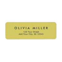 Gentle Warm Yellow - Classic Address Label