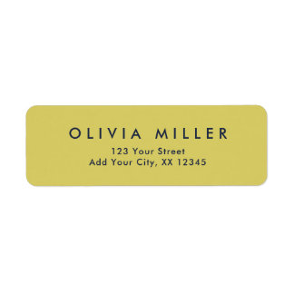 Gentle Warm Yellow - Classic Address Label