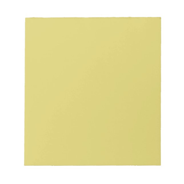 Gentle Warm Yellow - Minimalist Notepad (Front)