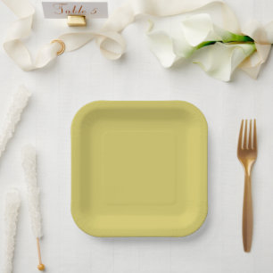 Gentle Warm Yellow Paper Plates