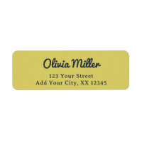 Gentle Warm Yellow - Trendy Address Label