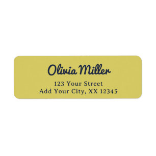 Gentle Warm Yellow - Trendy Address Label