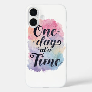 Gentle Watercolor Motivational Message iPhone 16 Case