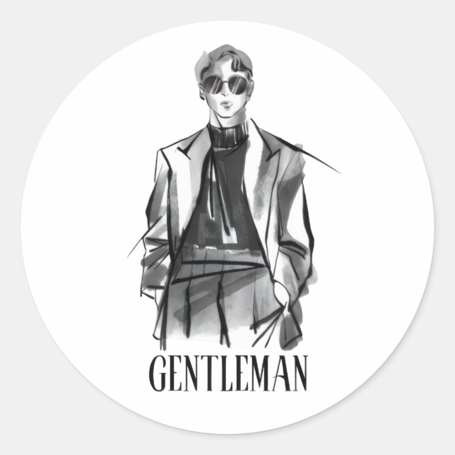 Gentleman Aesthetic Sticker (Front)