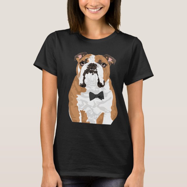 Gentleman English Bulldog T-Shirt for Dog Lovers (Front)