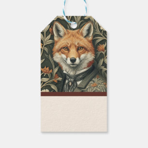 Gentleman Fox in Evening Attire Vintage Woodland Gift Tags