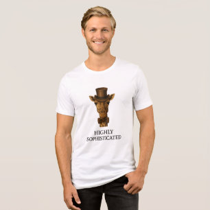 Gentleman Giraffe – The Highly Sophisticated One Tri-Blend Shirt