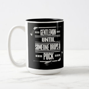 Gentleman Ice Hockey Humour Black   Two-Tone Coffee Mug