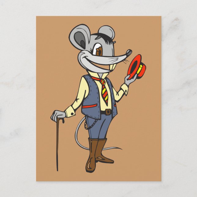 Gentleman Mouse Postcard (Front)
