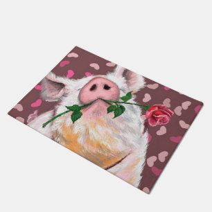 Gentleman Pig Funny Doormat