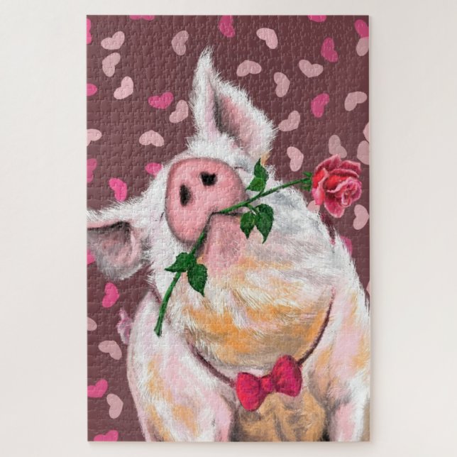 Gentleman Pig - Love Jigsaw Puzzle (Vertical)