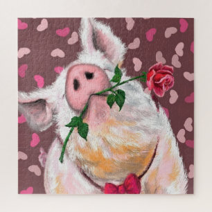 Gentleman Pig - Romantic Jigsaw Puzzle