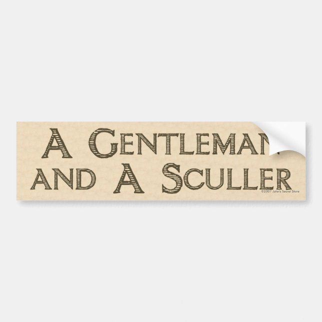 Gentleman & Sculler Bumper Sticker (Front)