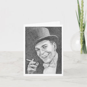 Gentleman Smoking Pencil Drawing ... card