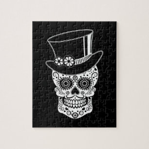 Gentleman Sugar Skull-01 Jigsaw Puzzle