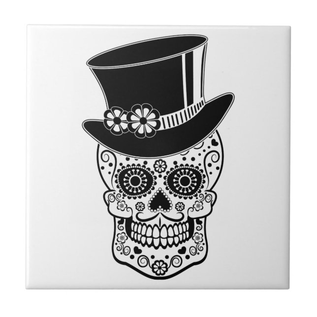 Gentleman Sugar Skull-01 Tile (Front)