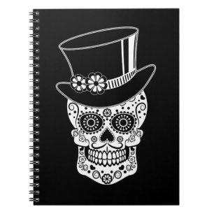 Gentleman Sugar Skull Spiral Notebook