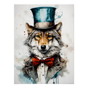 Gentleman Wolf Poster