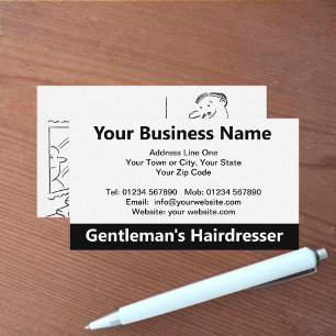 Gentleman's Hairdresser Cartoon Business Card