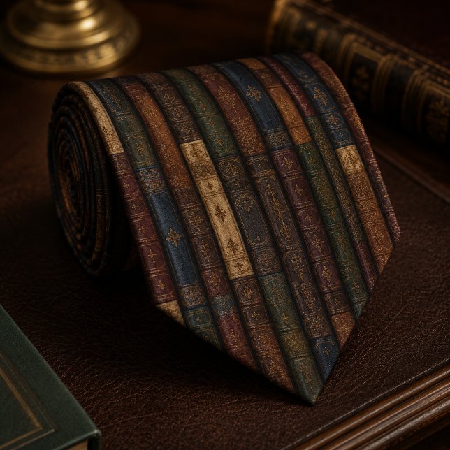 Gentleman's Library Vintage Leather Book Tie (Creator Uploaded)