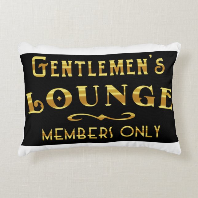 Gentleman's Lounge Decorative Cushion (Front)