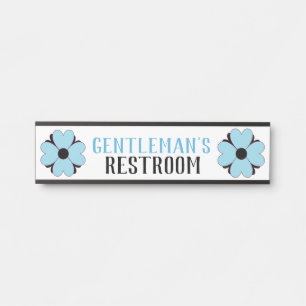 Gentleman's Men's Restroom Sign Bathroom Door