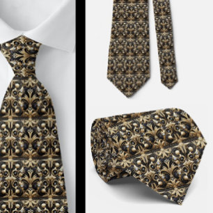 Gentleman's Tie Art Deco Faux Diamond Neck Ties