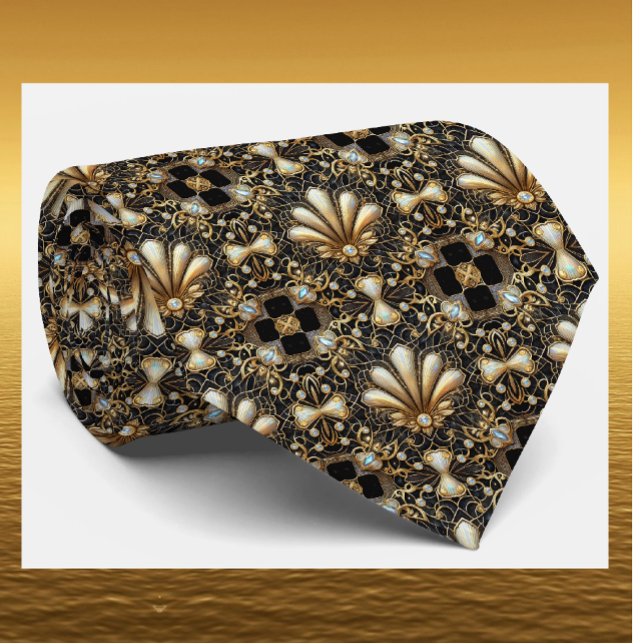 Gentleman's Tie | Art Deco Faux Diamond Neck Ties (Creator Uploaded)