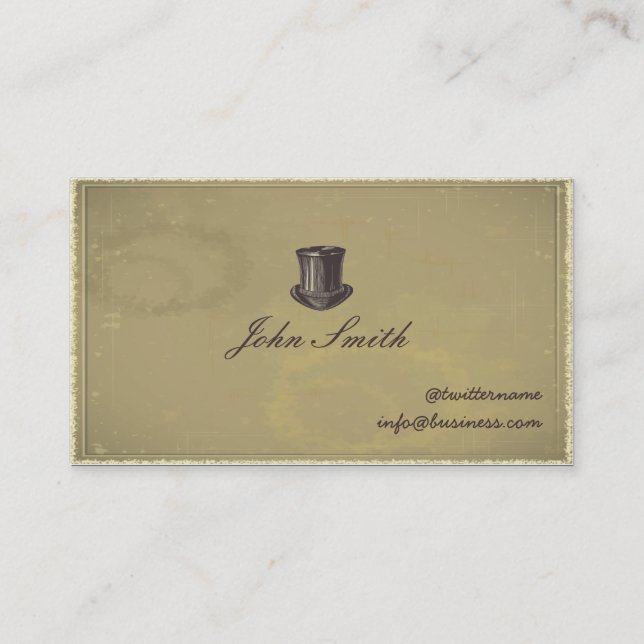 Gentleman's Top Hat Calling Card business card (Front)