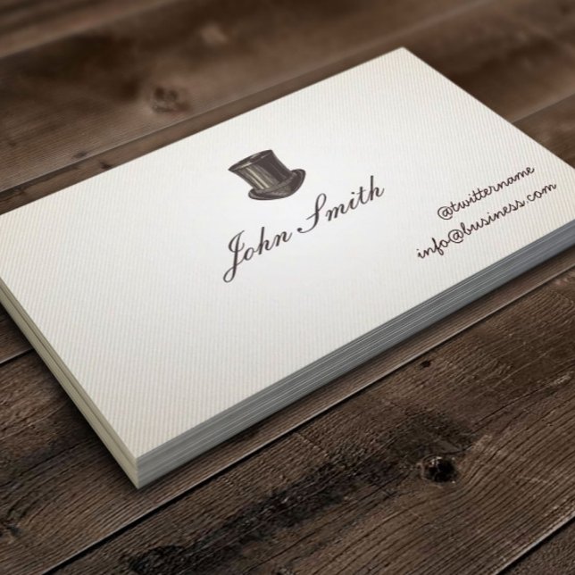 Gentleman's Top Hat Calling Card business card (Creator Uploaded)