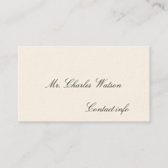Gentleman's Victorian Calling Cards (Front)