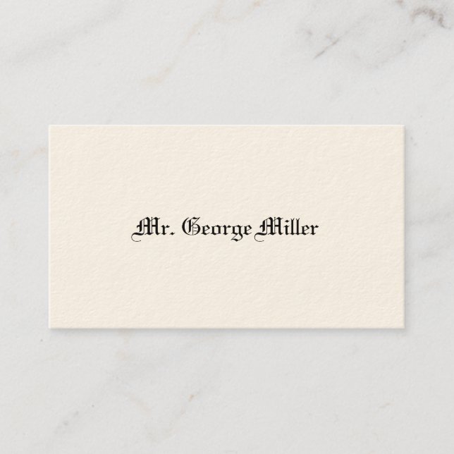 Gentleman's Victorian Calling Cards (Front)