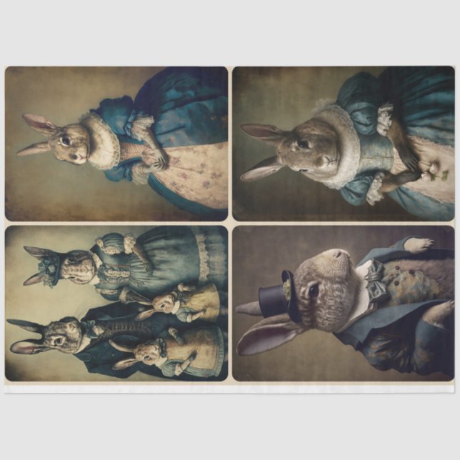 Gentlemen and Ladies Rabbit  Tissue Paper (Front)