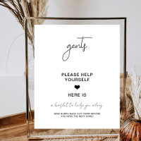 Gentlemen Bathroom Compliments Wedding Party