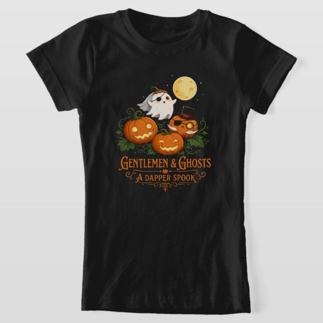 Gentlemen & Ghosts Halloween T-Shirt (Laydown)
