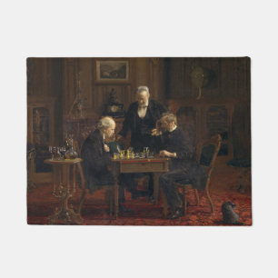 Gentlemen Playing a Game of Chess (Thomas Eakins) Doormat