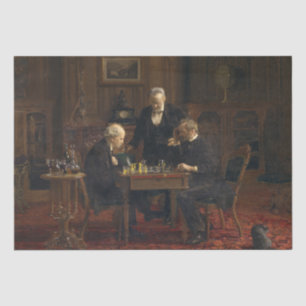 Gentlemen Playing a Game of Chess (Thomas Eakins) Tissue Paper