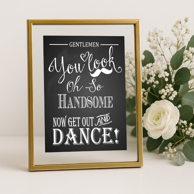 Gentlemen Wedding Bathroom Sign Print (Creator Uploaded)