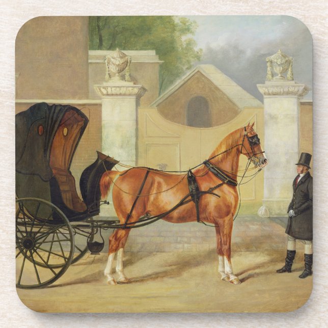 Gentlemen's Carriages: A Cabriolet, c.1820-30 (oil Coaster (Front)