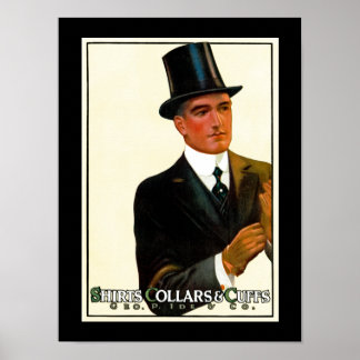 Gentlemen's Shirts Collars and Cuffs Poster
