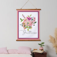 Gentleness pink watercolor floral 