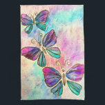 Gently Butterflies - Tea Towel<br><div class="desc">Gently Butterflies - Watercolor</div>