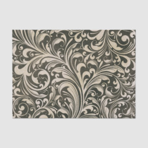 Gently Distressed Vintage Flourishes Pattern Tissue Paper